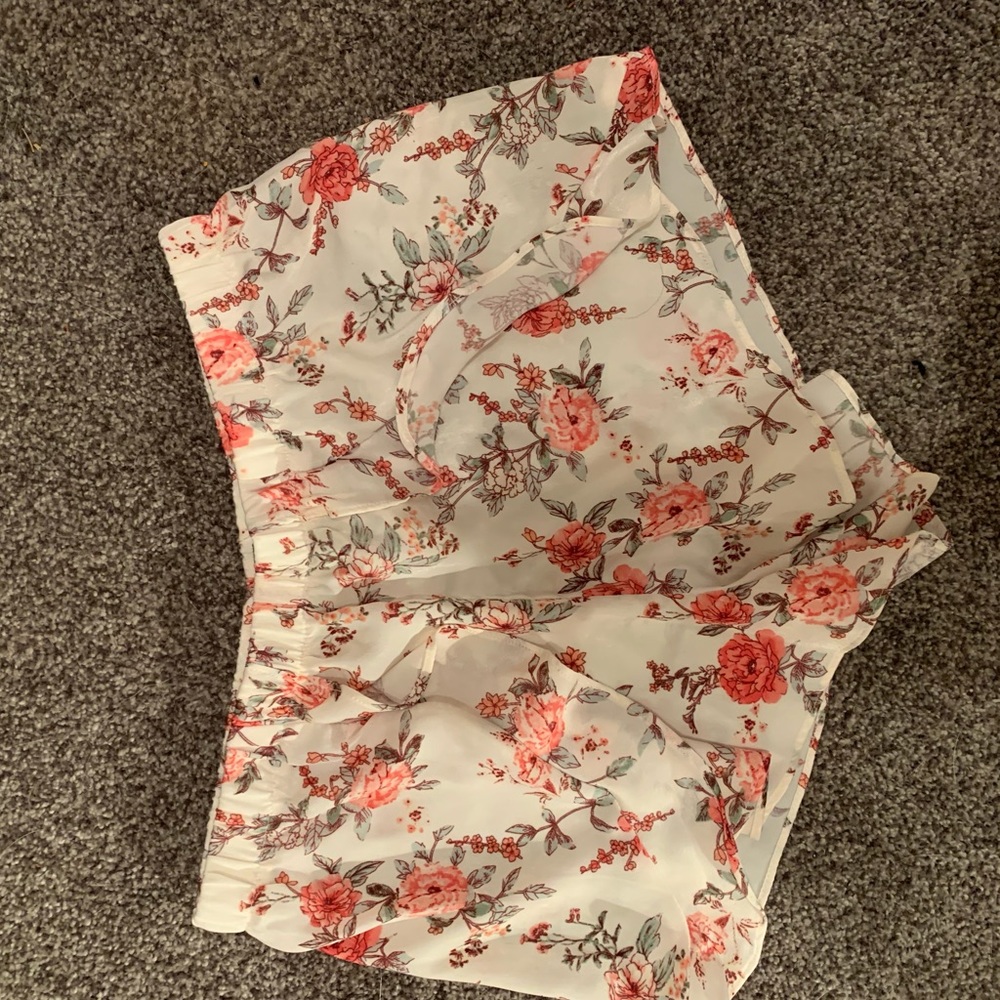 flowy flower shorts